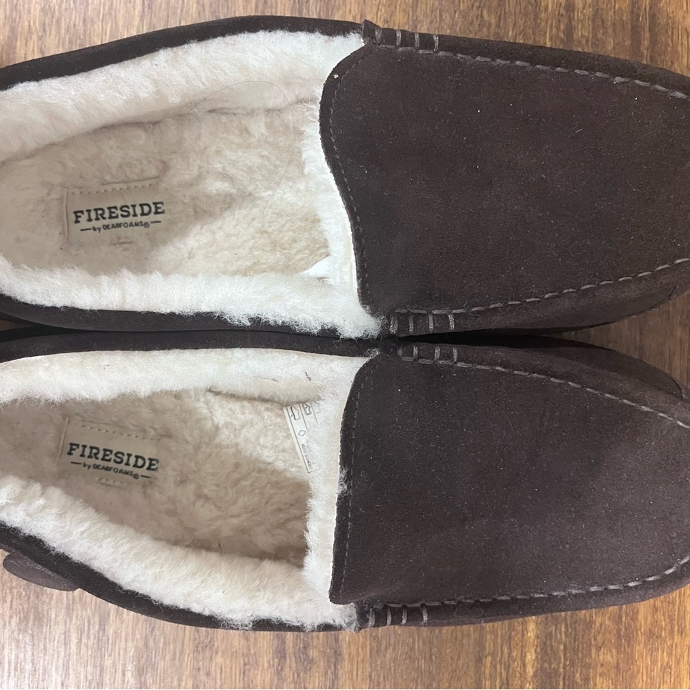 Fireside Men's Dark Brown Suede Slip-On Loafers